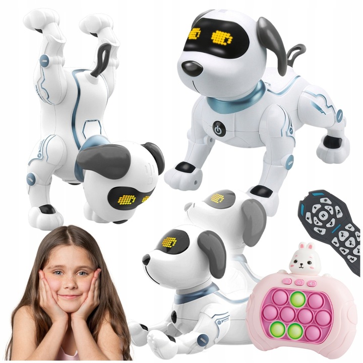 Interaktywna zabawka pies robot zdalnie sterowany gra popit dla dziewczynki