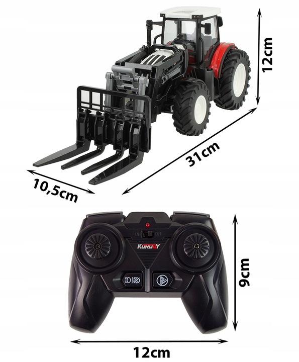 OGROMNY TRAKTOR ZDALNIE STEROWANY RC CIĄGNIK NA PILOT FARMA OŚWIETLENIE