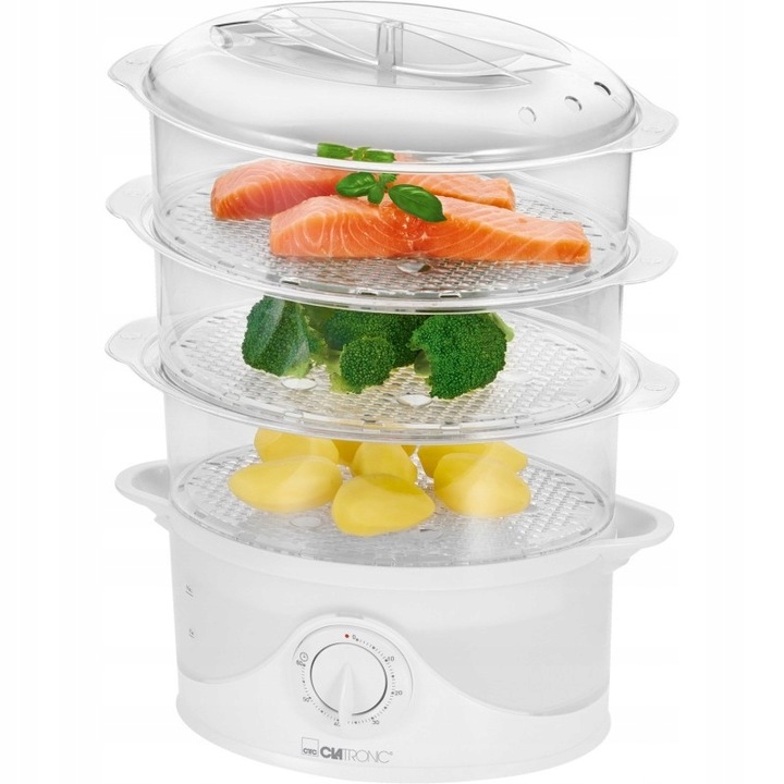 PAROWAR CLATRONIC 3 POZIOMY 1,5L BIAŁY 800W DG3665
