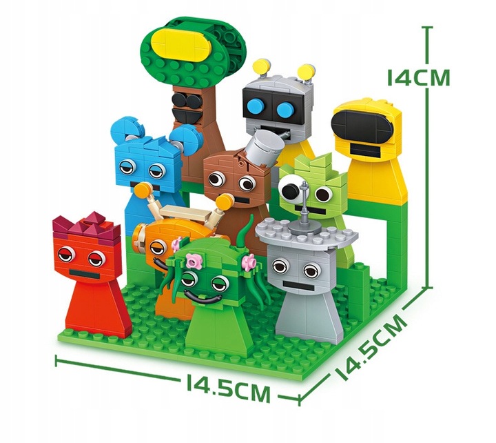 INCREDIBOX SPRUNKI KLOCKI FIGURK ZESTAW 3D zabawka z klocków Prezent