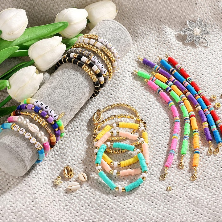 ZESTAW KORALIKÓW DO ROBIENIA BRANSOLETEK BIŻUTERII ZAWIESZKI SERDUSZKA