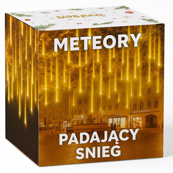 SOPLE METEORY LED BIAŁE CIEPŁE LAMPKI PADAJĄCY ŚNIEG 50cm IP44 - SOPLE LED