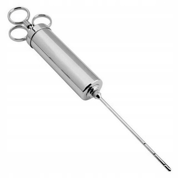 Strzykawka do PEKLOWANIA Natrysku Mięsa MARYNATĄ NASTRZYKIWARKA Stal 3 IGŁY