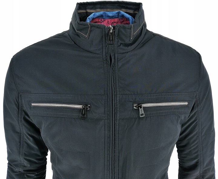 KURTKA MĘSKA PRZEJŚCIOWA PROSTA CIEMNA 3717 M