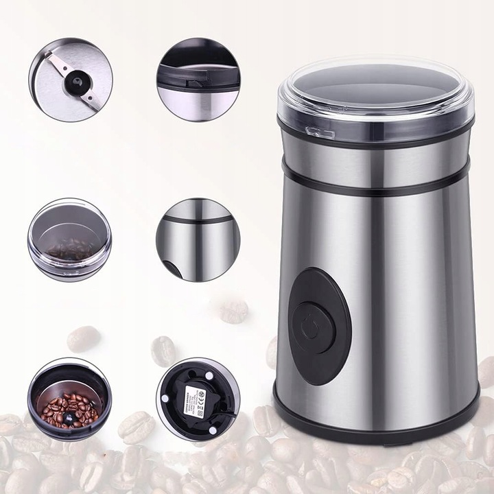 MŁYNEK DO KAWY ELEKTRYCZNY ROZDRABNIACZ DO ZIAREN ZIÓŁ ORZECHÓW ELEHOT