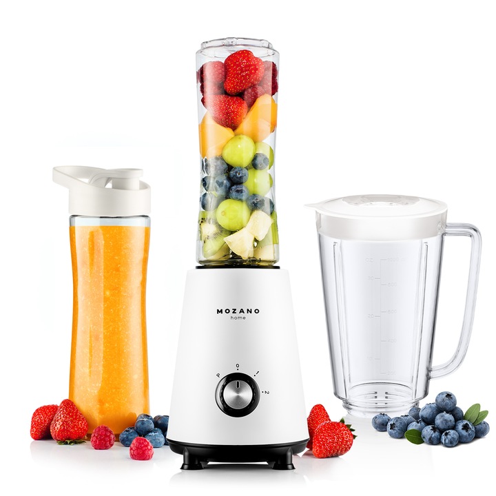 BLENDER KIELICHOWY DO KOKTAJLI SMOOTHIE 2 WKŁADY CHŁODZĄCE + 2 BUTELKI 3w1