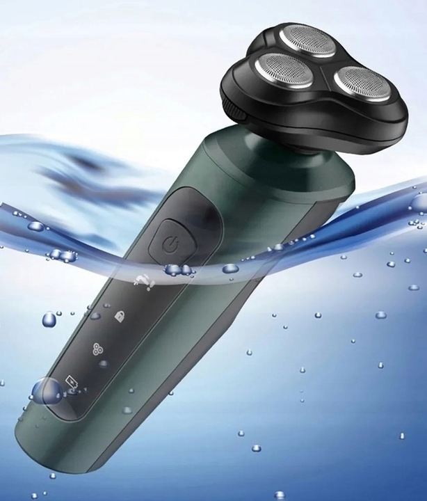 GOLARKA MĘSKA MASZYNKA TRYMER 4W1 DO GOLENIA BRODY WŁOSÓW BEZPRZEWODOWA