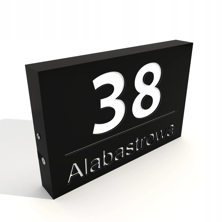 Podświetlany numer domu tabliczka tablica adresowa adres KML LED 30x20