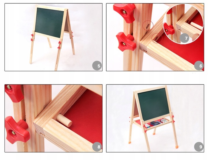 Drewniana Tablica Magnetyczna Kredowa magnesy 709 45 x 90cm