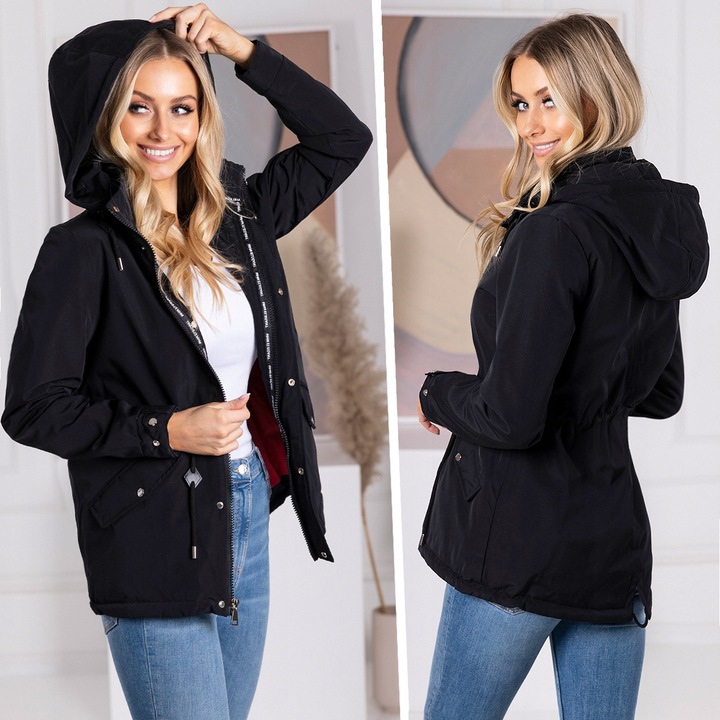 TALIOWANA WIOSENNA Kurtka PARKA z Kapturem 3 KOLORY Przejściowa XL