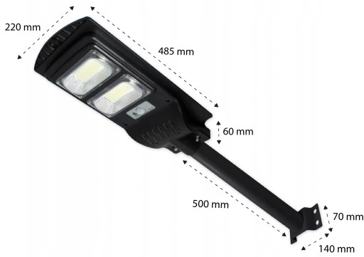 LAMPA Latarnia LED ULICZNA 100W IP65 6000K solarna