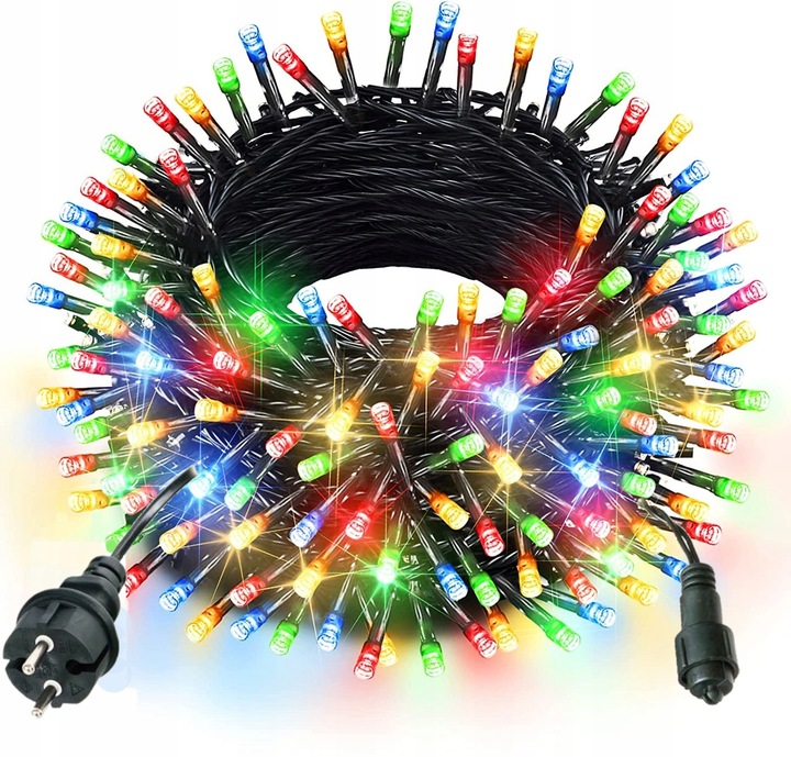 LAMPKI CHOINKOWE 1000 LED ZEWNĘTRZNE i WEWNĘTRZNE KOLOROWE MULTI