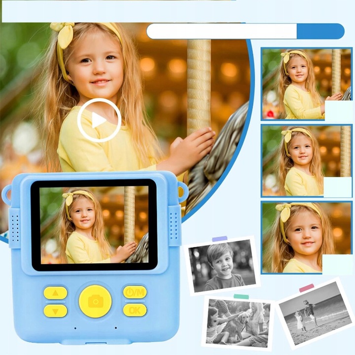 APARAT FOTOGRAFICZNY DLA DZIECI CYFROWY NATYCHMIASTOWY Z DRUKARKĄ + WKŁADY