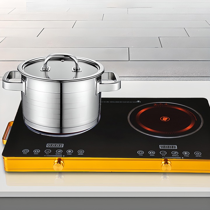 KUCHENKA PŁYTA GRZEWCZA PODWÓJNA DWUPALNIKOWA PRZENOŚNA 4000W ELEKTRYCZNA