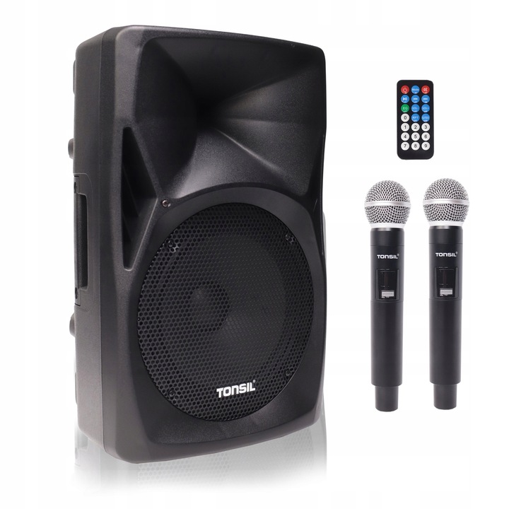 Przenośny Mobilny Głośnik TONSIL ZP 15 + 2 mikrofony bezprzewodowe UHF