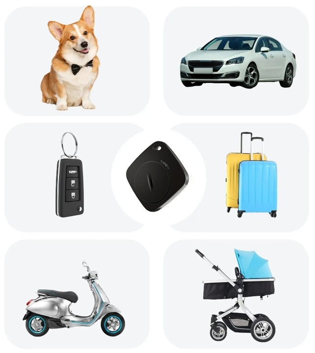 LOKALIZATOR KLUCZY GPS BRELOK MINI DŹWIĘKOWY BLUETOOTH FIND MY TAG TRACKER