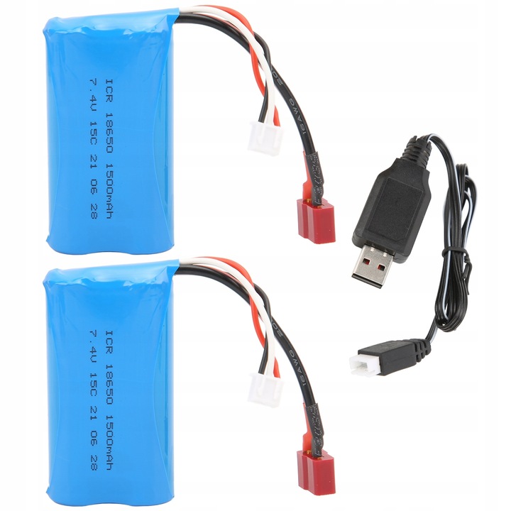 AKUMULATOR 7,4 V 1500 MAH 15C MOŻNA ŁADOWAĆ DO SAMOCHODU RC