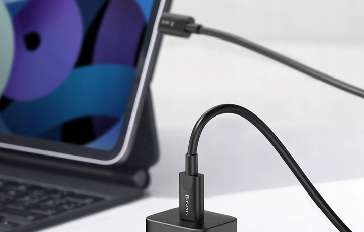 BASEUS ŁADOWARKA SIECIOWA KOSTKA ZASILACZ USB-C PD 25W Z KABLEM USB-C 1M
