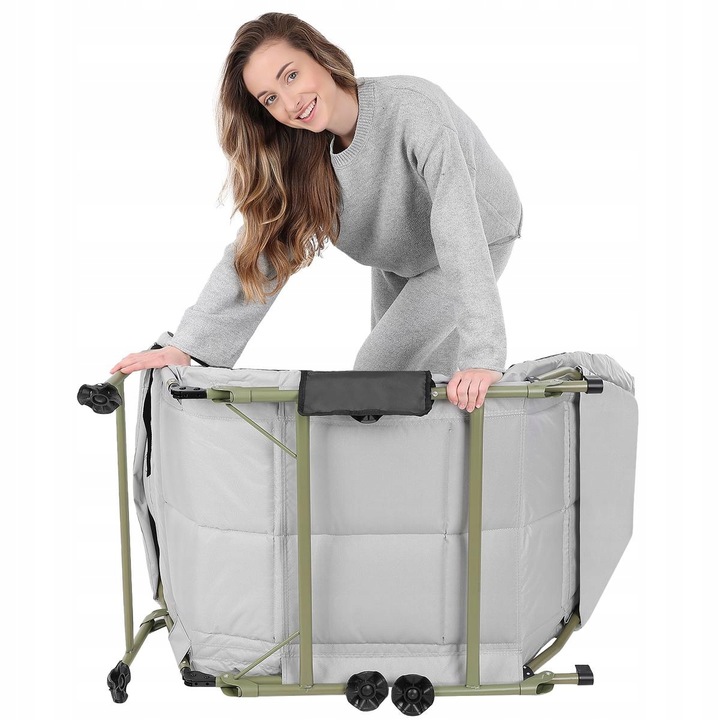 Leżak Solidne Składane Łóżko Turystyczne Kempingowe Regulowane Polowe 190cm