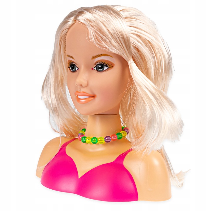 GŁOWA LALKA DO STYLIZACJI I CZESANIA WŁOSÓW MAKIJAŻU DLA DZIECI + AKCESORIA