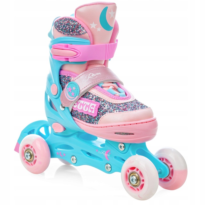 Rolki Wrotki Regulowane 3w1 RAVEN Etta 27-30 Kółka LED