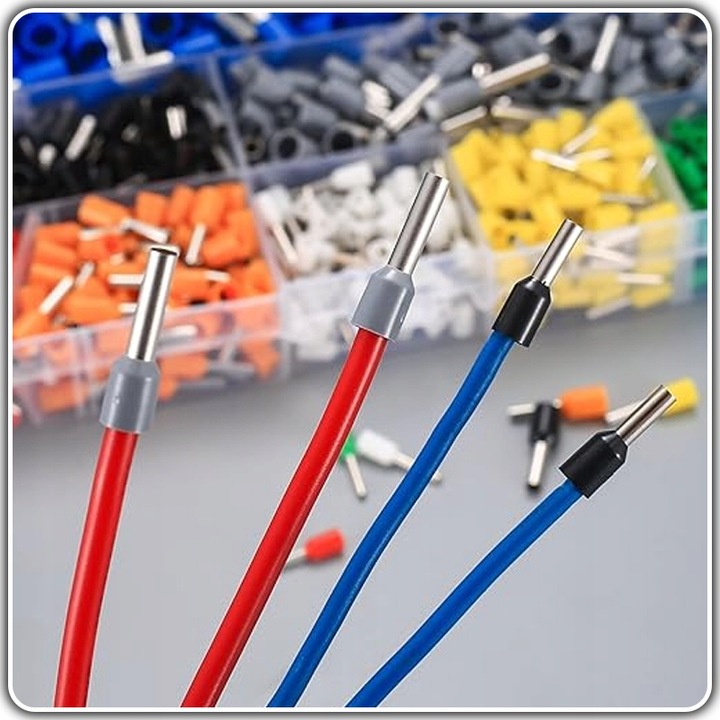 ZACISKARKA KONEKTORÓW KOŃCÓWEK ŚCIĄGACZ IZOLACJI +1300 szt. TULEJEK