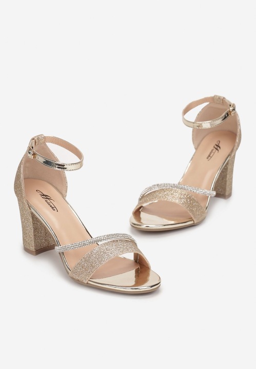 Born2Be Złote Sandały damskie 37 Elegancki