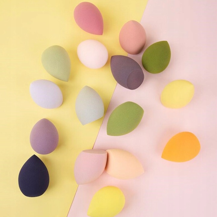 Zestaw 7szt GĄBECZKI do makijażu BLENDER gąbeczka DO PUDRU fluidu RÓŻU