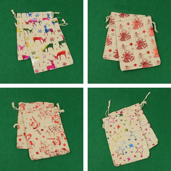 KALENDARZ ADWENTOWY dla DZIECI wiszący WORECZKI 12/16 cm DIY ZESTAW 73 el.