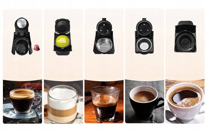Kapsułkowy Ekspres Do Kawy 5w1 Hibrew H2b Nespresso Dolce Gusto 19 Barów