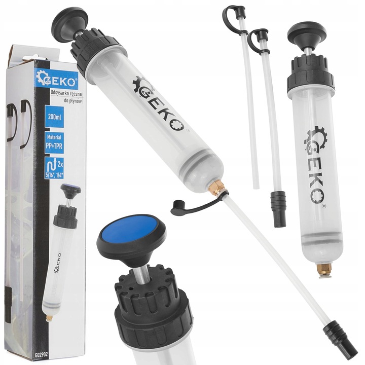 GEKO ODSYSARKA RĘCZNA DO PŁYNÓW OLEJU STRZYKAWKA WYSYSARKA RĘCZNA 200ML