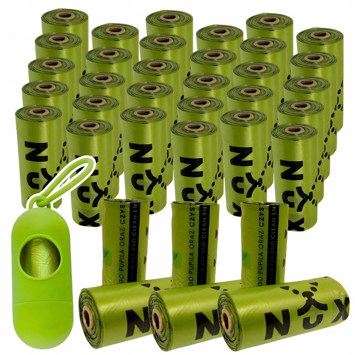 WORECZKI Na Psie Odchody BIODEGRADOWALNE 720 sztuk Worki na Kupy BIO + ETUI