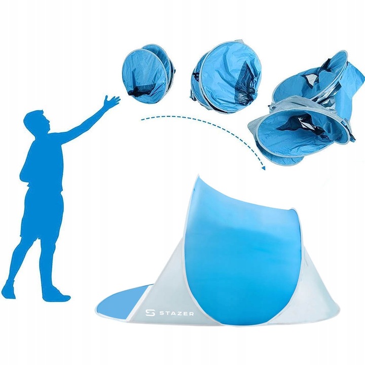 AUTOMATYCZNY NAMIOT PLAŻOWY NA PLAŻĘ SAMOROZKŁADAJĄCY POPUP 192x120x86 CM