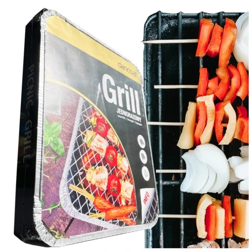 GRILL JEDNORAZOWY Z WĘGLEM PODPAŁKĄ DACOAL PIKNIK