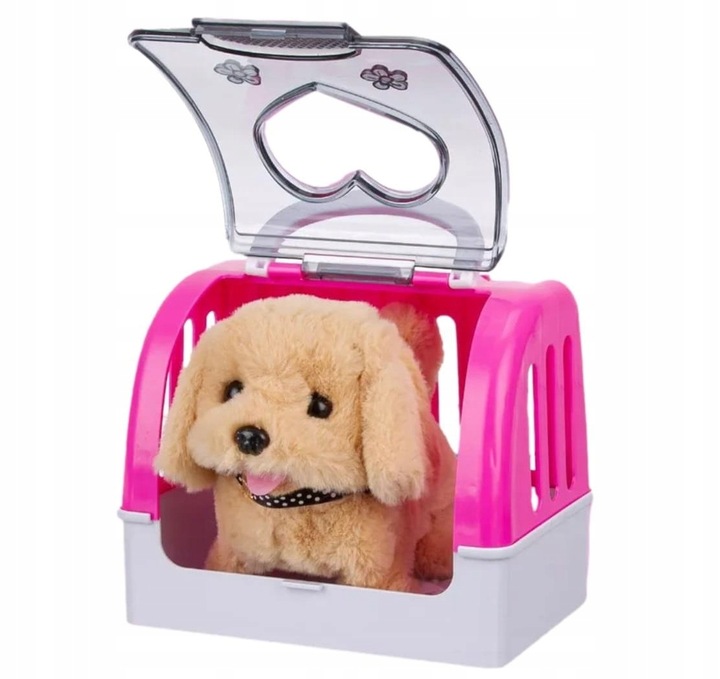 PIESEK INTERAKTYWNY W DOMKU Z DŹWIĘKIEM CHODZI I SZCZEKA + AKCESORIA