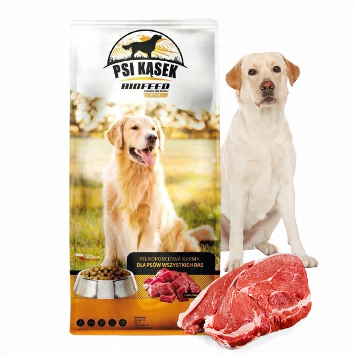 PSI KĄSEK BioFEED Karma dla psa z wołowiną 20kg