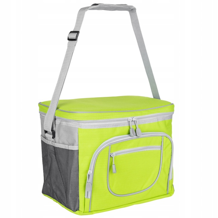 TORBA TERMICZNA NA PLAŻĘ ZAKUPY PIKNIK 30L ZIELONA REG PASEK 37x27x27,5CM
