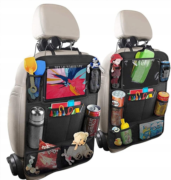ORGANIZER SAMOCHODOWY DO AUTA NA OPARCIE DO AUTA NA FOTEL + UCHWYTY GRATIS