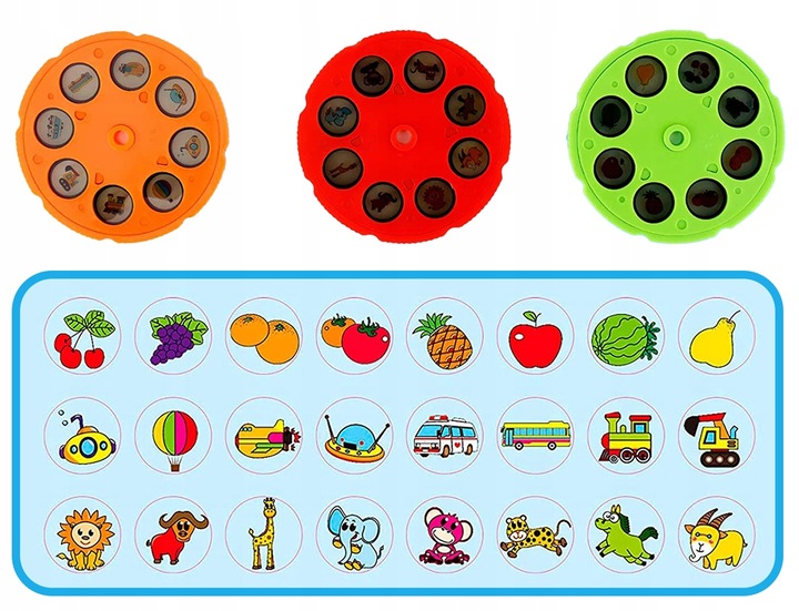 PROJEKTOR DO NAUKI RYSOWANIA Z LAMPKĄ RZUTNIK DUŻY 12 PISAKÓW 24 WZORY