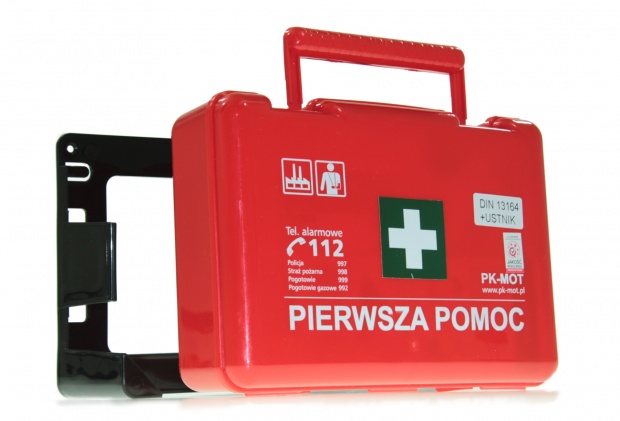 Apteczka Pierwszej Pomocy PRZEMYSŁOWA dla firm ,zakładowa + Wieszak