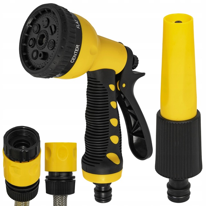 WĄŻ OGRODOWY ZWIJANY AUTOMATYCZNY BĘBEN PISTOLET ZRASZACZ KOŃCÓWKI 27m