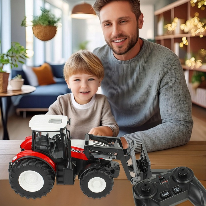 OGROMNY TRAKTOR ZDALNIE STEROWANY RC CIĄGNIK NA PILOT FARMA OŚWIETLENIE