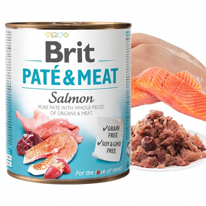 BRIT PATE & MEAT Karma mokra dla psa MIX Smaków 12 x 800g bezzbożowa ADULT