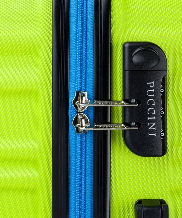 Walizka Średnia Podróżna Na Kółkach Twarda ABS PUCCINI Limonkowa ABS018B 5B