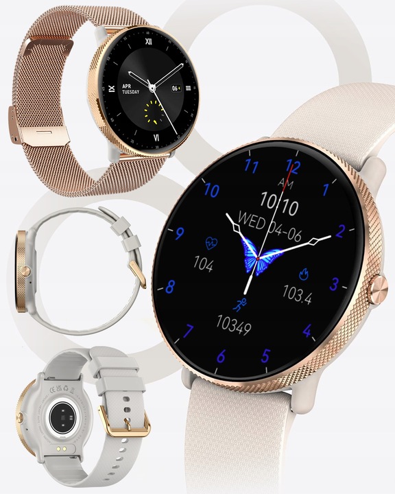 SMARTWATCH DAMSKI AMOLED PROVENTUS ROZMOWY SMS CIŚNIENIOMIERZ POMIAR TĘTNA