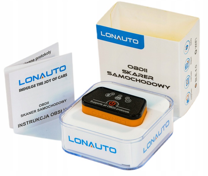 INTERFEJS DIAGNOSTYCZNY TESTER ELM327 OBD2 BLUETOOTH 4.0 ANDROID iOS POLSKI