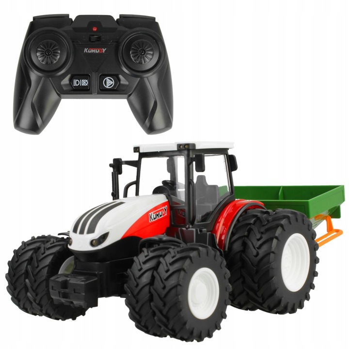 Traktor Rolniczy dla Dzieci Zdalnie Sterowany z Rozsiewaczem do Nawozów R/C