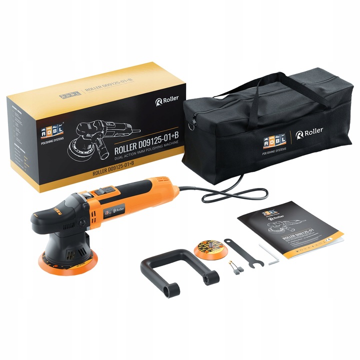 ADBL ROLLER MASZYNA POLERSKA 9MM zestaw na mocne zarysowania pasta + futro