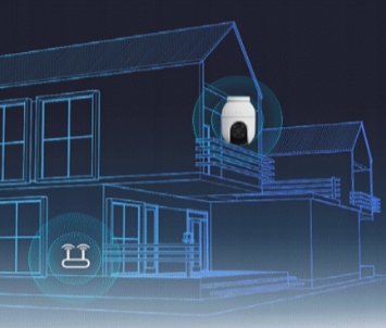 Kamera WiFi 5Mpx Dual Light Zewnętrzna C8C 3K Śledzenie Autotracking