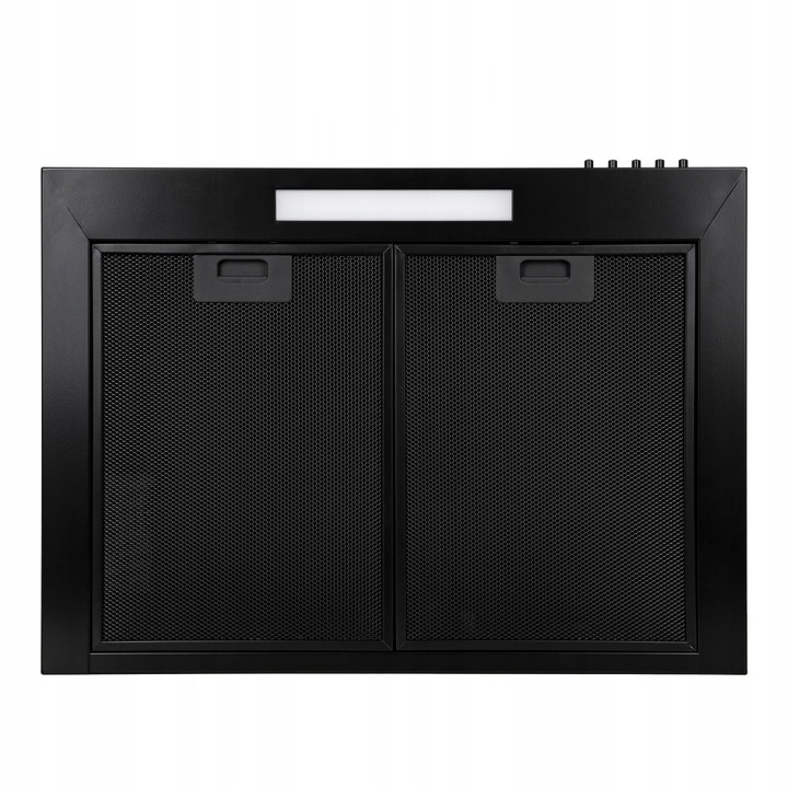 CZARNY POCHŁANIACZ OKAP KUCHENNY KOMINOWY ŚCIENNY MAAN MIX 50 CM FILTR LED
